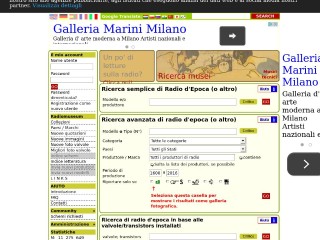 Screenshot sito: Radiomuseum