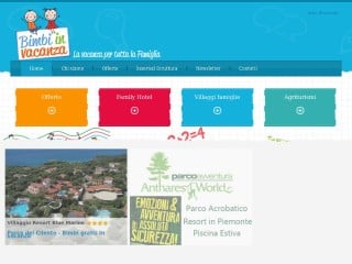 Screenshot sito: Bimbi In Vacanza