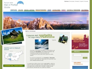 Screenshot sito: Alpiprealpigiulie.eu