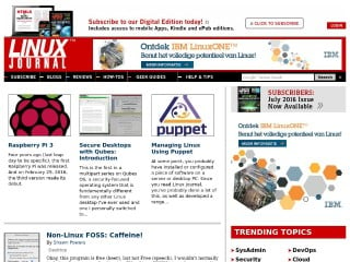 Screenshot sito: Linux Journal