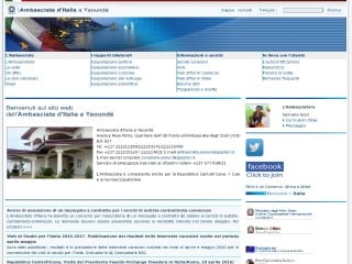 Screenshot sito: Ambasciata italiana in Camerun