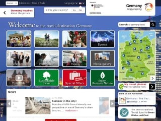 Screenshot sito: Vacanze in Germania