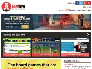 Screenshot sito: NewRPG