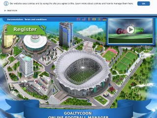 Screenshot sito: GoalTycoon