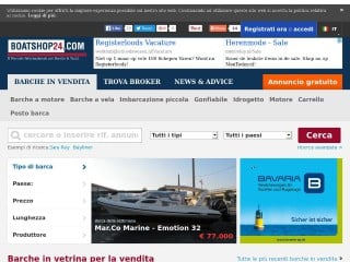 Screenshot sito: Boatshop24
