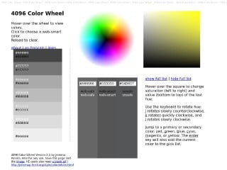 Screenshot sito: 4096 Color Wheel
