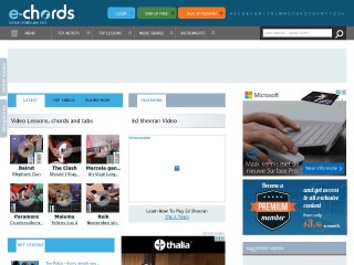 Screenshot sito: E-Chords