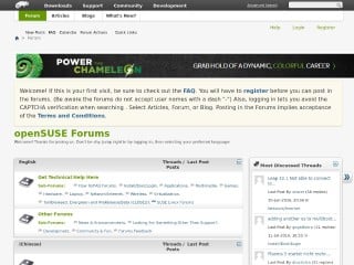 Screenshot sito: SUSE forums