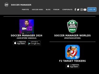Screenshot sito: SoccerManager