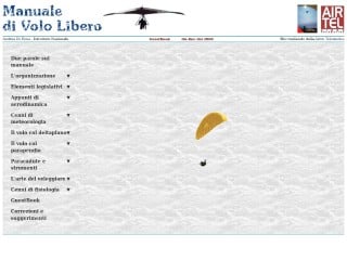 Screenshot sito: Manuale di volo libero