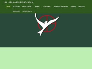 Screenshot sito: AbolizioneCaccia.it