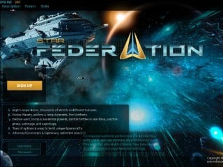 Screenshot sito: Star Federation