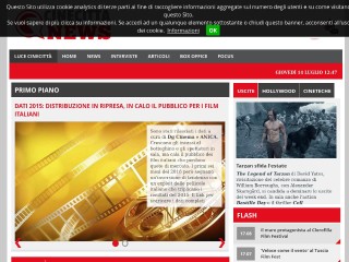 Screenshot sito: Cinecitta.com