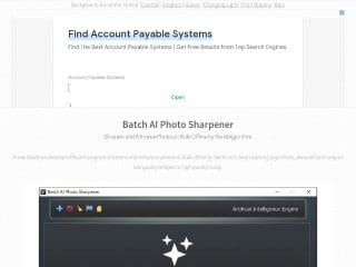 Screenshot sito: Batch AI Photo Sharpener