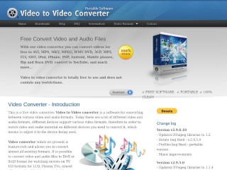 Screenshot sito: Video to Video Converter