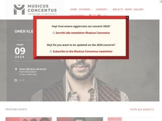 Screenshot sito: Musicus Concentus
