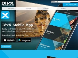 Screenshot sito: DivX.com