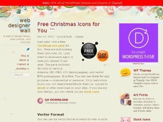 Screenshot sito: Free Christmas Icons