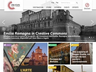Screenshot sito: Città d'arte dell'Emilia-Romagna