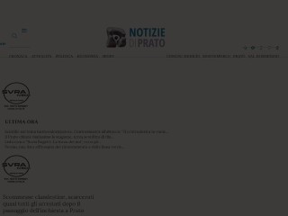 Screenshot sito: Notizie di Prato