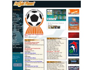Screenshot sito: Futsal planet