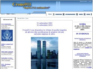 Screenshot sito: Crono911