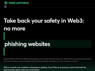 Screenshot sito: Web3 Antivirus