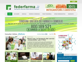 Screenshot sito: Federfarma.it