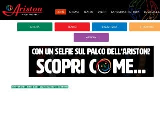 Screenshot sito: Teatro Ariston