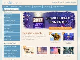 Screenshot sito: Bluemountain.com