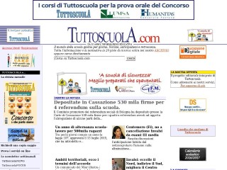 Screenshot sito: Tuttoscuola.com