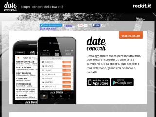 Screenshot sito: Rockit Concerti