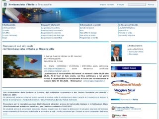 Screenshot sito: Ambasciata italiana in Congo