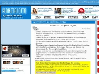 Screenshot sito: PianetaLotto