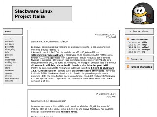 Screenshot sito: Slackware Linux Project Italia
