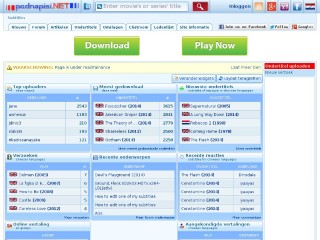 Screenshot sito: Podnapisi.net