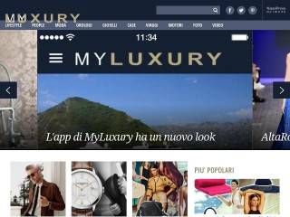 Screenshot sito: My Luxury