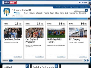 Screenshot sito: Colchester United