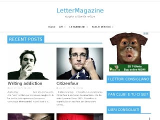 Screenshot sito: Lettermagazine.it