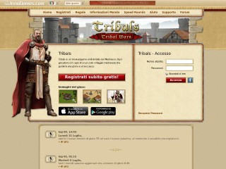 Screenshot sito: Tribals
