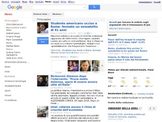 Screenshot sito: Google news
