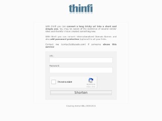 Screenshot sito: Thinfi
