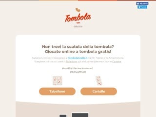 Screenshot sito: Tombola Gratis