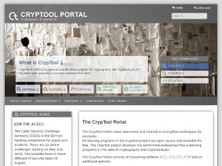 Screenshot sito: Cryptool