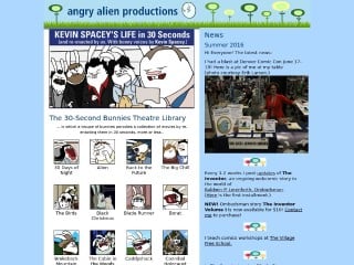Screenshot sito: Angry Alien Production