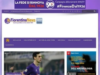 Screenshot sito: Fiorentina News