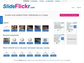 Screenshot sito: SlideFlickr