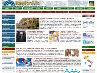 Screenshot sito: Regioni.it