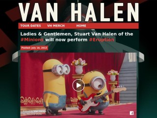 Screenshot sito: Van Halen