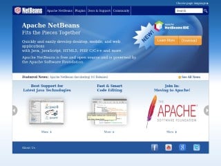 Screenshot sito: Apache NetBeans